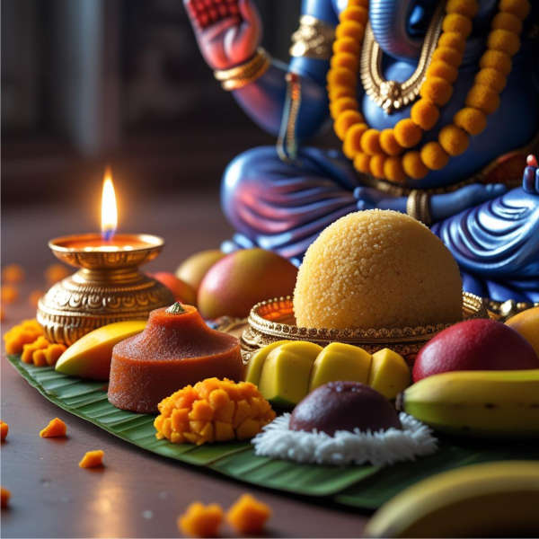 ganesh chaturthi भोग लगाना (Offering Prasad)