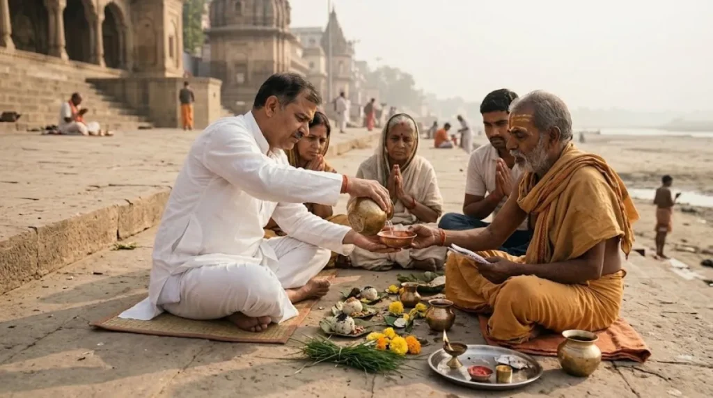 Pitru Paksha Puja Samagri in Gaya: Complete Pind Daan & Tarpan Items List 8 Pind Daan and Tarpan at Falgu River in Gaya Ji