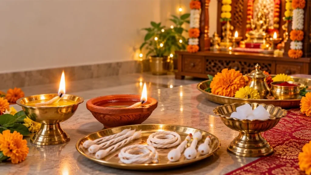 Diwali Diya Guide: Ghee, Oil, Cotton Wicks & Kapoor